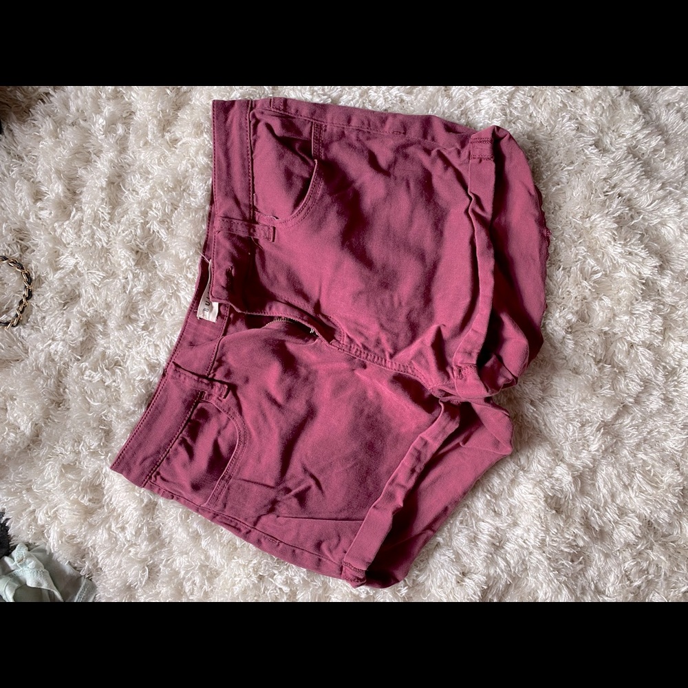 Size 30 PACSUN shorts. Burgundy.